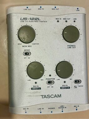 The Tascam US-122L USB Audio/MIDI Interface - Silver